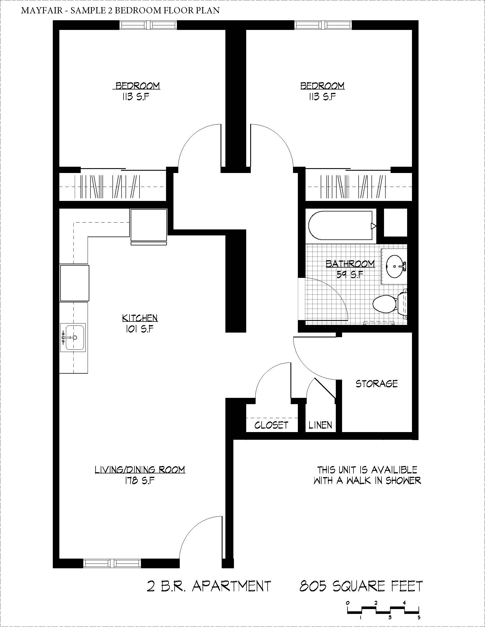 Floor Plan - 2 bedroom